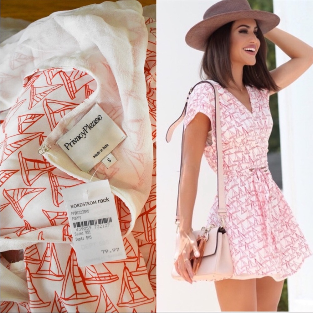 Privacy Please Sail Boat Wrap Dress